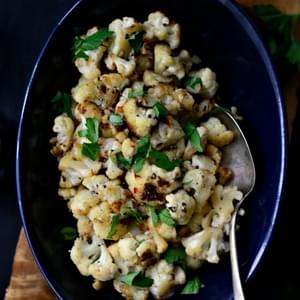 20-minute Skillet Parmesan + Garlic Cauliflower
