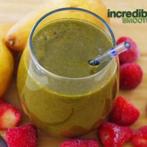 Strawberry Pear Green Smoothie Recipe With Beet Greens