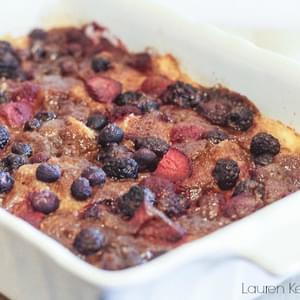 Overnight Mixed Berry French Toast Casserole