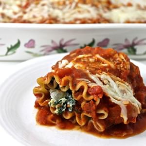 Skinny Vegetarian Lasagna Roll-Ups