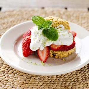 Paleo Strawberry Shortcake with Lime Coconut Cream