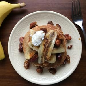 Vegan Banana Buckwheat Pancakes