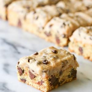 Chocolate Chip Cookie Dough Squared Bars