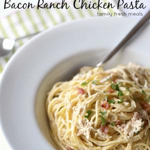 Slow Cooker Bacon Ranch Chicken and Pasta