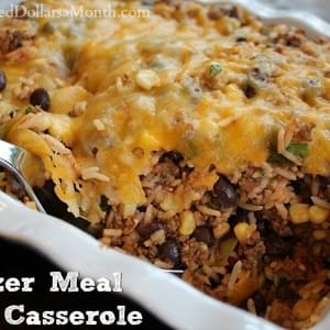 Ground Beef Freezer Meal – Taco Casserole