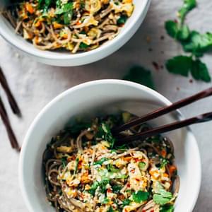 Chopped Chicken Sesame Noodle Bowls
