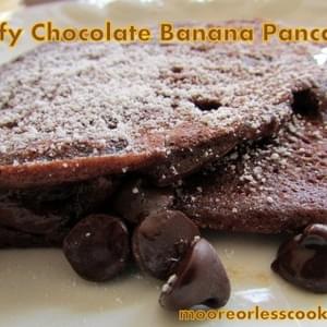 Fluffy Chocolate Banana Pancakes