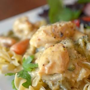 Slow Cooker Creamy Chicken - 8 Minute Prep Time.