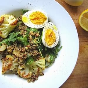 Roasted Cauliflower Salad w/ Quinoa & Tahini Dressing