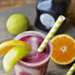 Frozen Lime Margaritas with a Sangria Swirl