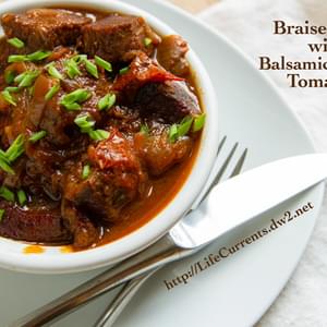 Braised Beef with Balsamic Roasted Tomatoes