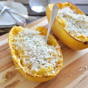 Mizithra and Browned Butter Spaghetti Squash