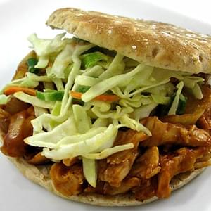 Oven Baked Skinny Shredded Barbecue Chicken Sandwiches
