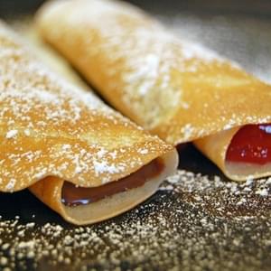 Crepes with Nutella and Strawberry Filling