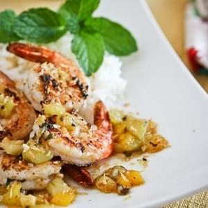 Sautéed Shrimp with Warm Tropical Fruit Salsa