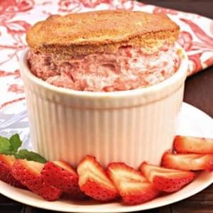 Strawberry Souffles with Fresh Berries