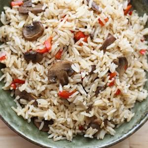 Mushroom and Pepper Rice Pilaf