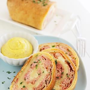 3-Ingredient Baked Ham and Cheese Rollups