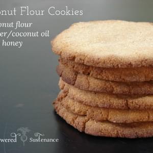 Three Ingredient Coconut Flour Cookies