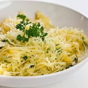 Baked Spaghetti Squash with Garlic and Butter
