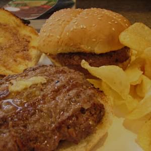 Cheddar-Stuffed Buffalo Burgers