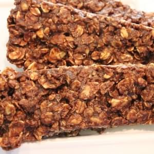 Microwave Chocolate Peanut Butter & Oat Snack Bars