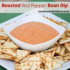 Easy Roasted Red Pepper Bean Dip