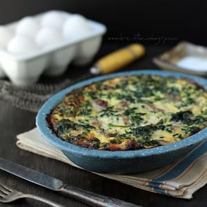 Sausage, Spinach & Feta Frittata – Low Carb and Gluten Free