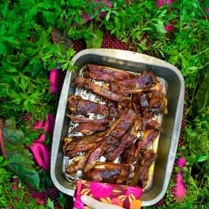 Sticky Ginger and Honey Basted Lamb Ribs