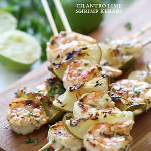 Grilled Cilantro Lime Shrimp Kebabs