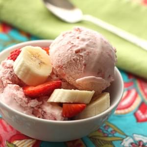 Fluffy Strawberry Banana Ice Cream