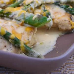 Chicken and Asparagus with Three Cheeses