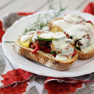 Open Face Roasted Vegetable Sandwiches