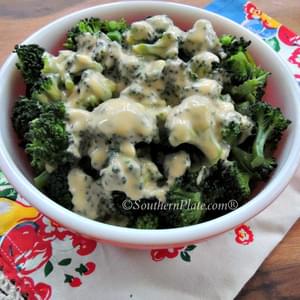 Broccoli with Homemade Cheese Sauce