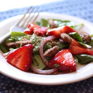 Sweet Strawberry Salad with Cinnamon Pecans