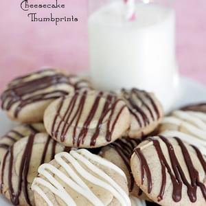 Gingerbread Cheesecake Thumbprint Cookies