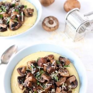 Creamy Polenta with Roasted Mushrooms