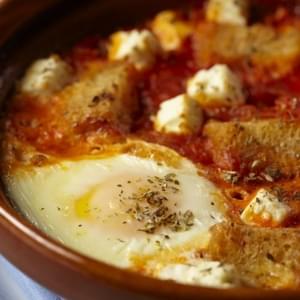 Baked Eggs With Tomato And Feta