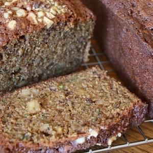 Zucchini Spice Bread with Walnuts and Olive Oil