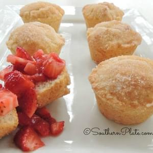 French Breakfast Puffs with Fresh Strawberries