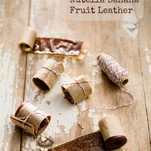 Two Ingredient Nutella Banana Fruit Leather