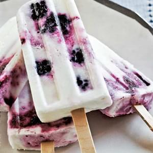 Yogurt Ice Pops with Berries