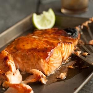 Grilled Salmon With A Miso Honey Glaze