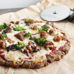 Low Carb Flax & Parmesan Pizza Crust (Gluten Free)