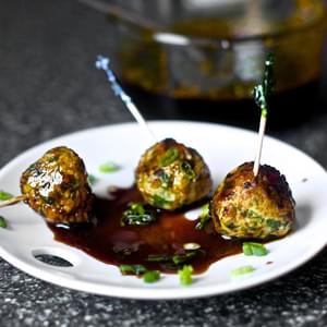 Scallion Meatballs With Soy-ginger Glaze