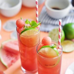 Watermelon Basil Lime Iced Tea