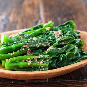Chinese Broccoli with Garlicky Ginger Miso