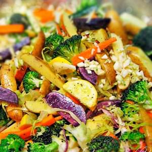 Pasta Smothered with Roasted Vegetables