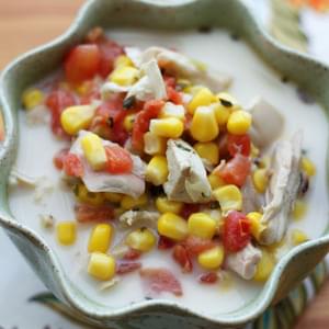 Creamy Mexican Chicken and Corn Soup