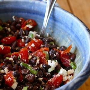 Black Beans with Roasted Tomatoes and Feta